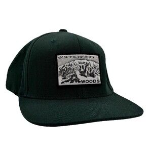 110 One Ten Flat Bill Mount Logan Yupoong One Size Green Wool Blend Snapback Cap